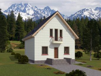 Проект лаконичного одноэтажного дома с мансардой